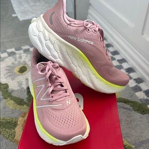 New Balance Women's Rose Pink Athletic Sneakers with Neon Accent